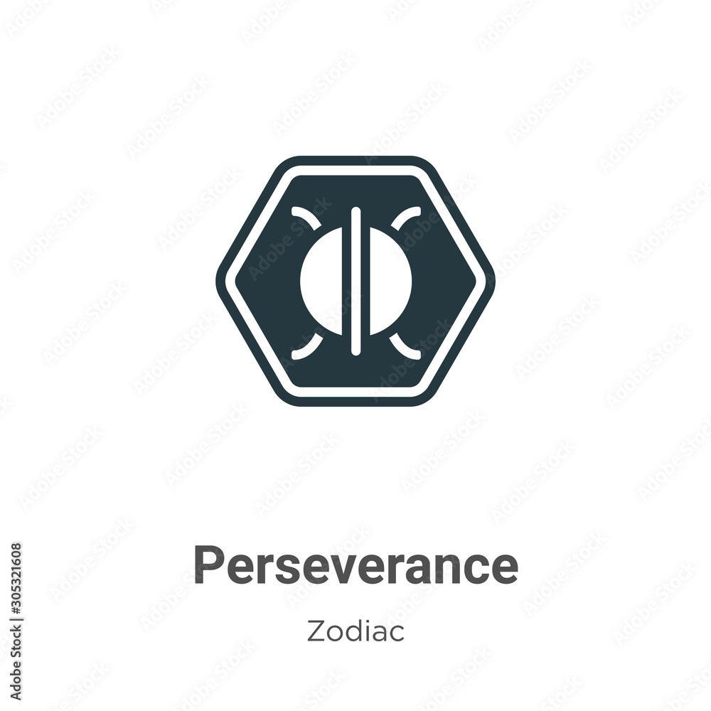 Poster perseverance vector icon on white background. flat vector perseverance icon symbol sign from modern 