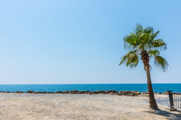 Sea coast in Side one of the best-known classical sites in Turkey. 