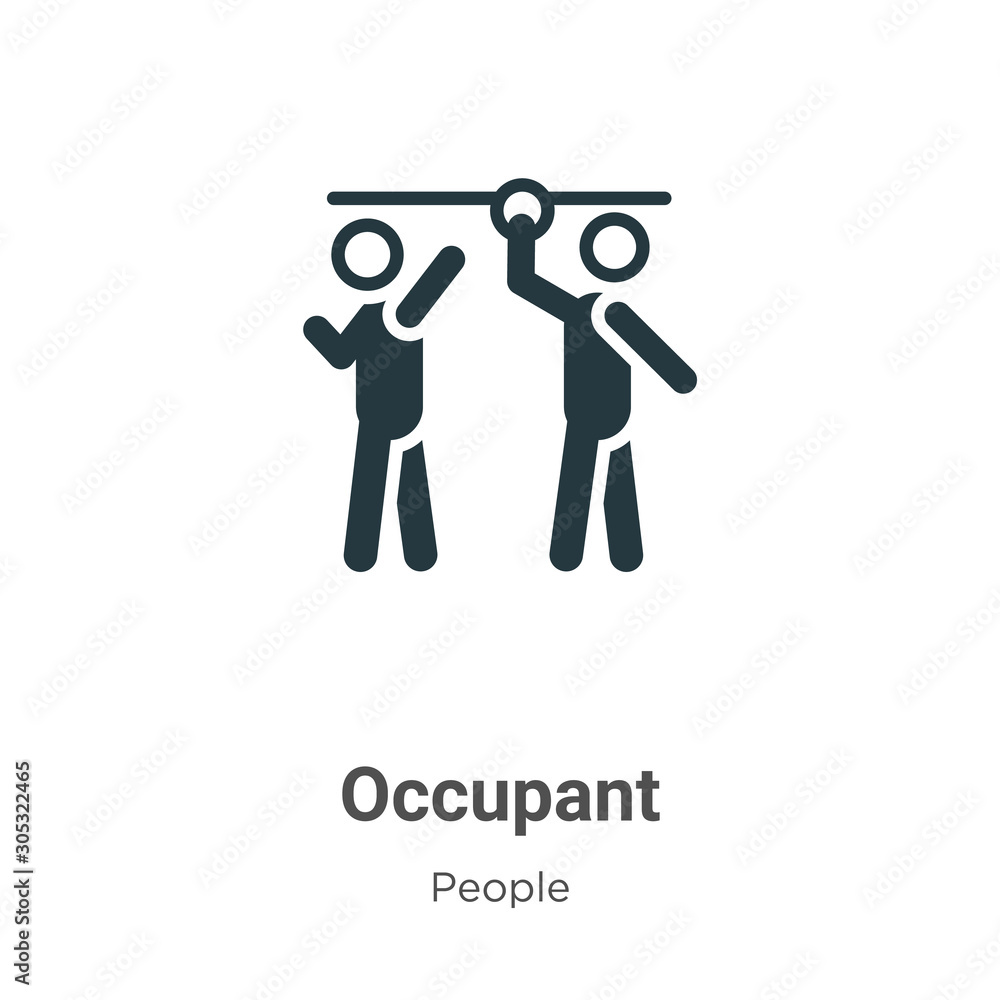 Poster occupant vector icon on white background. flat vector occupant icon symbol sign from modern people c