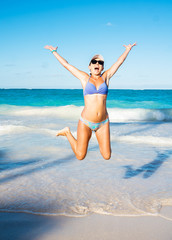 Girl in high jump
