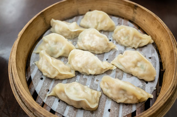 Taiwanese famous snacks of steamed dumplings