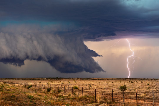 Thunderstorm with lightning bolt
