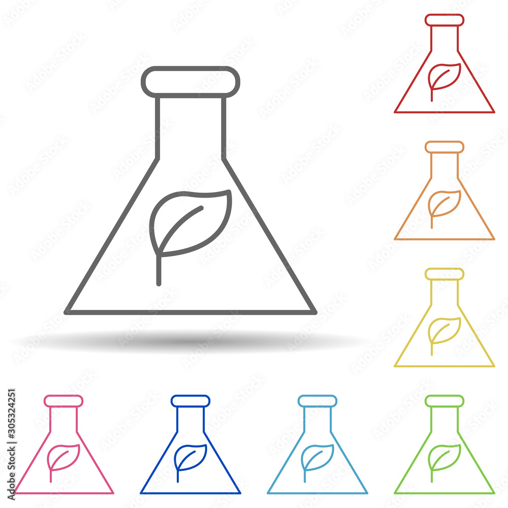 Poster ecological clean outline in multi color style icon. simple thin line, outline vector of ecology icon