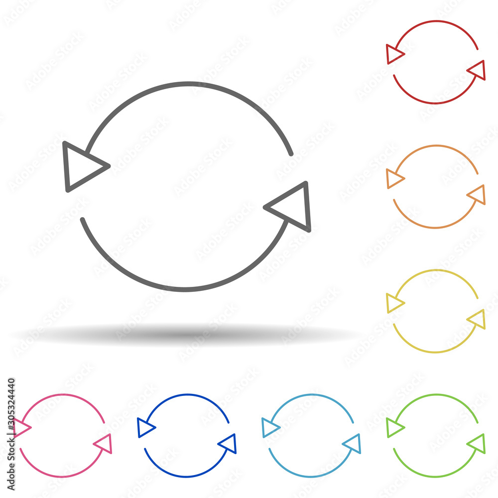 Poster refresh outline in multi color style icon. simple thin line, outline vector of ecology icons for ui 