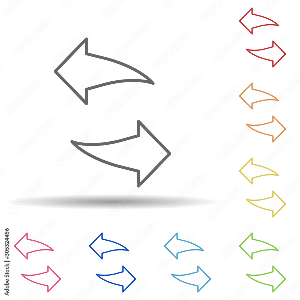 Poster refresh outline in multi color style icon. simple thin line, outline vector of ecology icons for ui 
