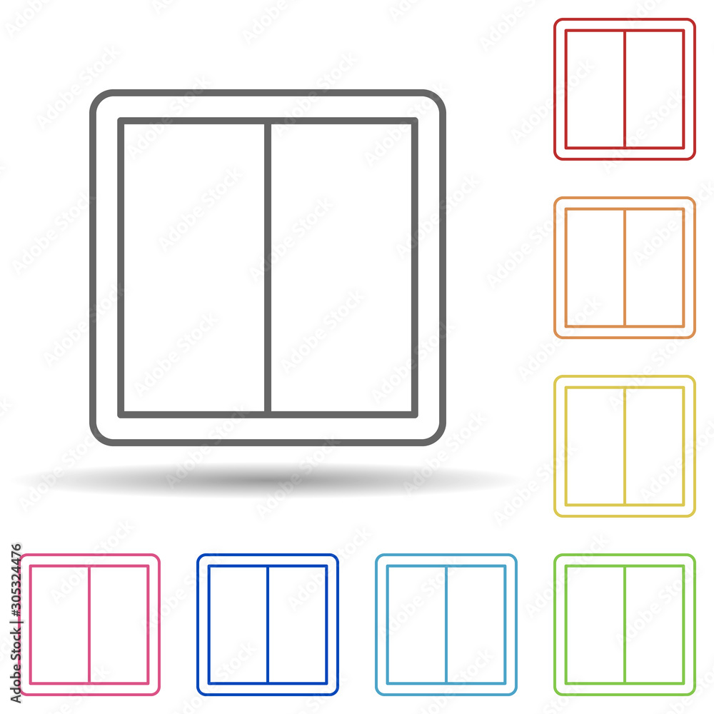 Aufkleber switch outline in multi color style icon. simple thin line, outline vector of ecology icons for ui a