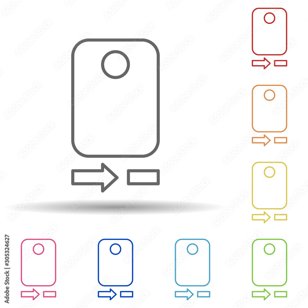 Aufkleber camera sign in multi color style icon. simple thin line, outline vector of image icons for ui and ux