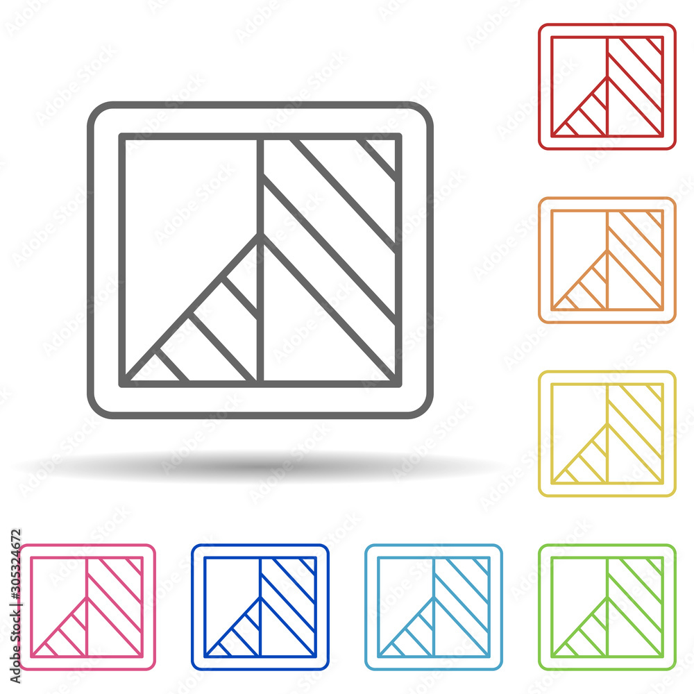 Aufkleber black and white sign in multi color style icon. simple thin line, outline vector of image icons for 