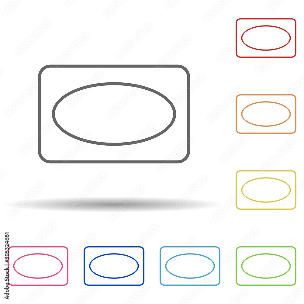 Aufkleber vignette sign in multi color style icon. simple thin line, outline vector of image icons for ui and 