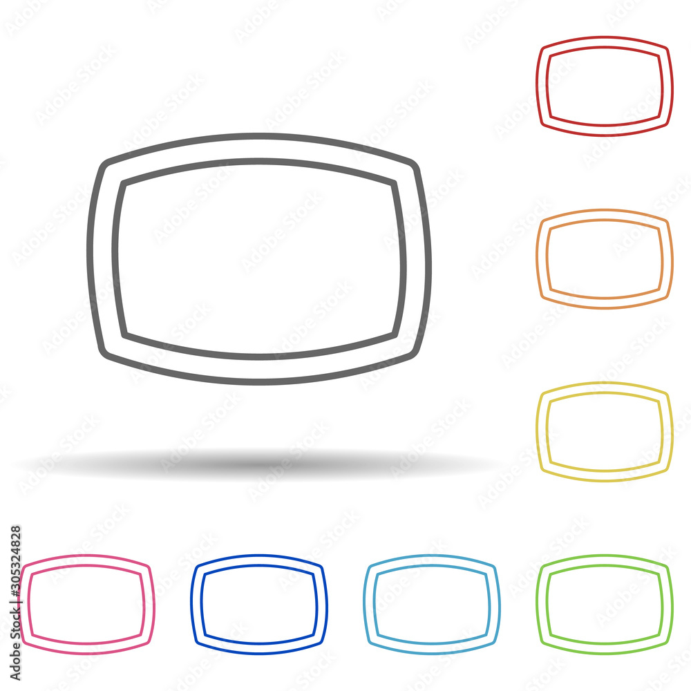 Aufkleber panorama sign in multi color style icon. simple thin line, outline vector of image icons for ui and 