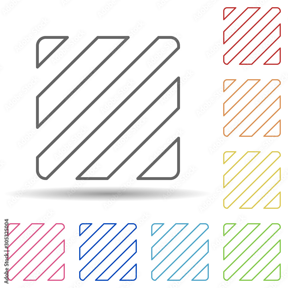 Aufkleber lines sign in multi color style icon. simple thin line, outline vector of image icons for ui and ux,