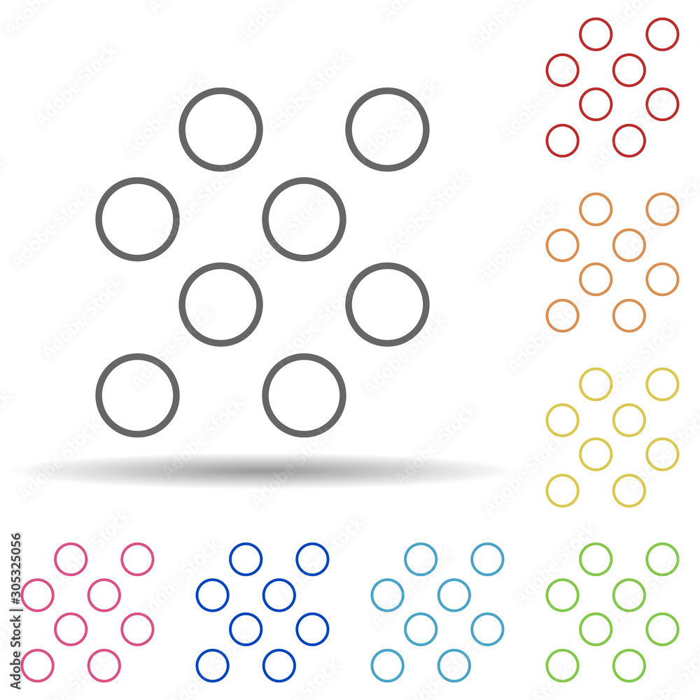 Aufkleber grain sign in multi color style icon. simple thin line, outline vector of image icons for ui and ux,