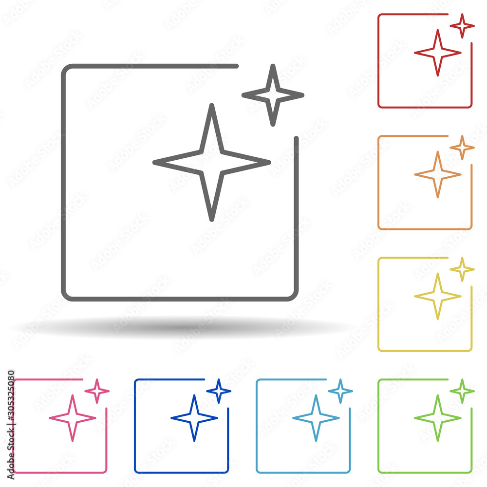 Poster photography sign in multi color style icon. simple thin line, outline vector of image icons for ui a