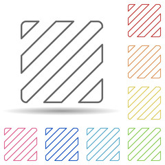 Lines sign in multi color style icon. Simple thin line, outline vector of image icons for ui and ux, website or mobile application
