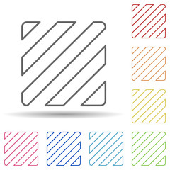 Lines sign in multi color style icon. Simple thin line, outline vector of image icons for ui and ux, website or mobile application