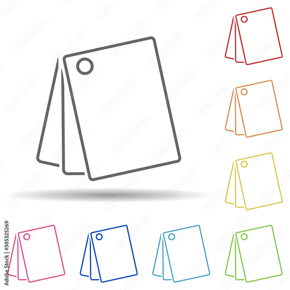 Poster color palette sign in multi color style icon. simple thin line, outline vector of image icons for ui