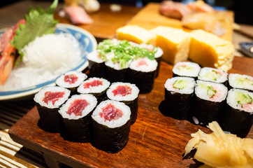 delicious japanese sushi
