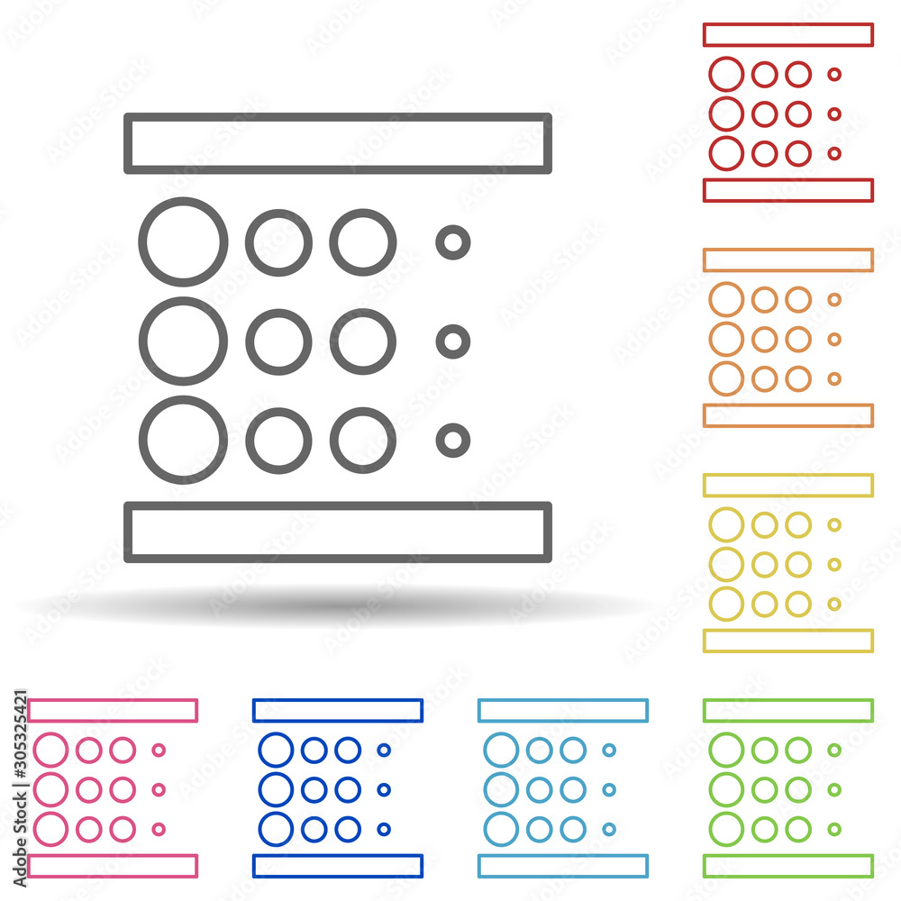 Aufkleber blur sign in multi color style icon. simple thin line, outline vector of image icons for ui and ux, 