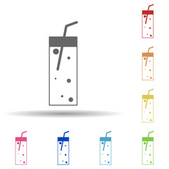 Cold drink in a glass in multi color style icon. Simple glyph, flat vector of web icons for ui and ux, website or mobile application