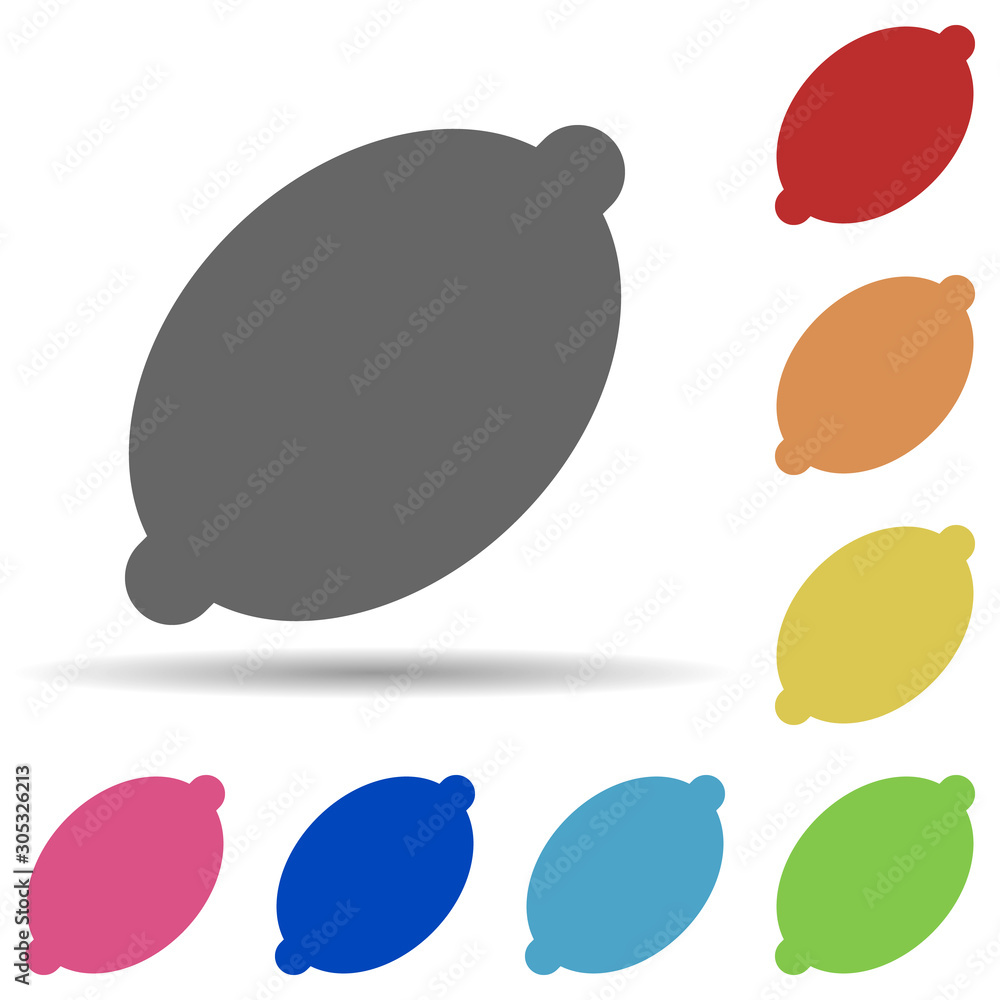 Aufkleber lemon in multi color style icon. simple glyph, flat vector of web icons for ui and ux, website or mo