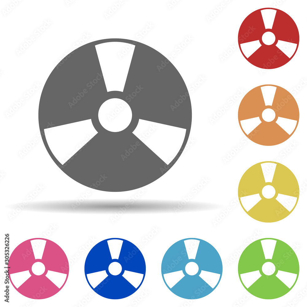 Poster vinyl record in multi color style icon. simple glyph, flat vector of web icons for ui and ux, websit