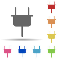 Electrical plug in multi color style icon. Simple glyph, flat vector of web icons for ui and ux, website or mobile application