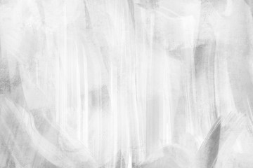 Obraz premium Concrete wall white grey color for background. Old grunge textures with scratches and cracks. White painted cement wall texture.
