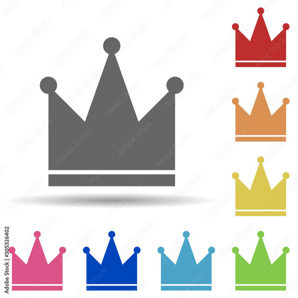 Poster crown in multi color style icon. simple glyph, flat vector of web icons for ui and ux, website or mo