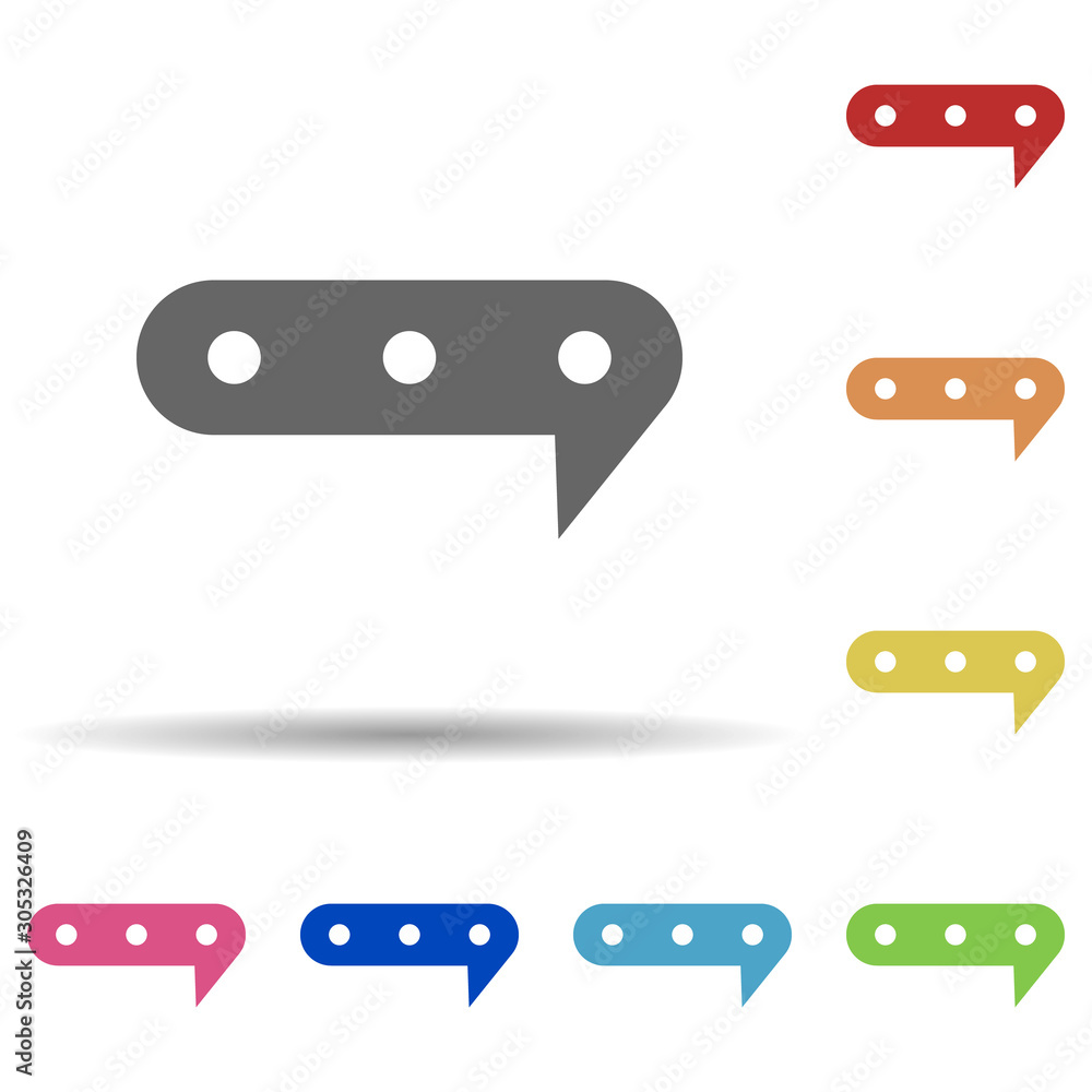 Aufkleber colloquial in multi color style icon. simple glyph, flat vector of web icons for ui and ux, website 