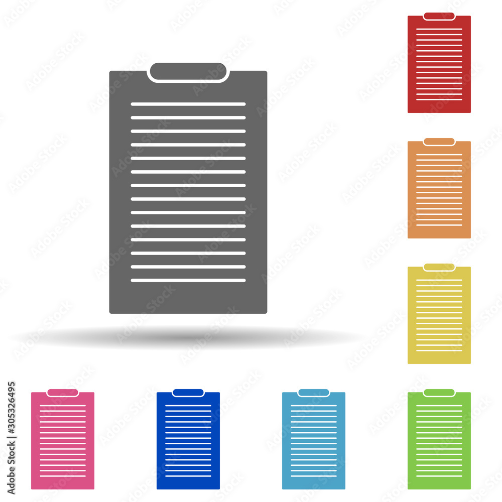 Poster paper plate in multi color style icon. simple glyph, flat vector of web icons for ui and ux, website