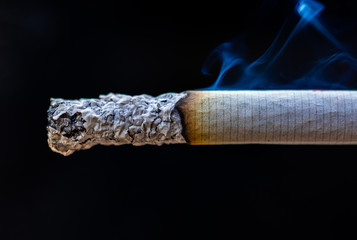 cigarette detail macro smoke in cigar