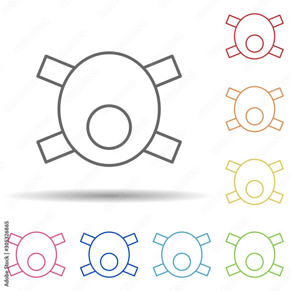 Poster mask in multi color style icon. simple thin line, outline vector of construction icons for ui and ux