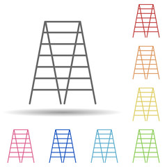 Wrench in multi color style icon. Simple thin line, outline vector of construction icons for ui and ux, website or mobile application