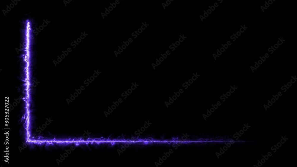 Poster abstract bright neon frame. the movement of the luminous neon line along a rectangular path. web bac