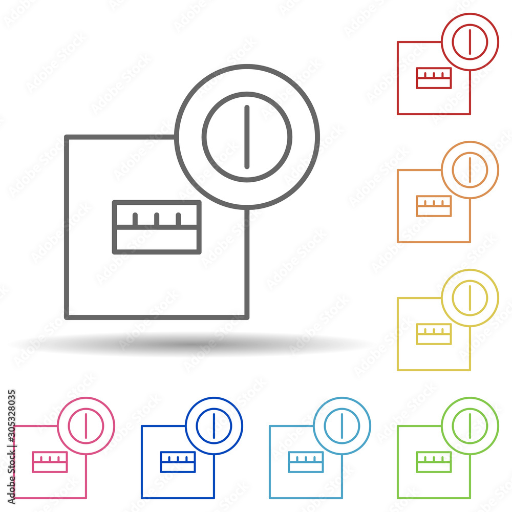 Aufkleber electrical box in multi color style icon. simple thin line, outline vector of automation icons for u