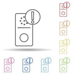 Doorphone sign in multi color style icon. Simple thin line, outline vector of automation icons for ui and ux, website or mobile application