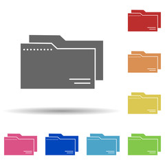 Folder, media in multi color style icon. Simple glyph, flat vector of business icons for ui and ux, website or mobile application