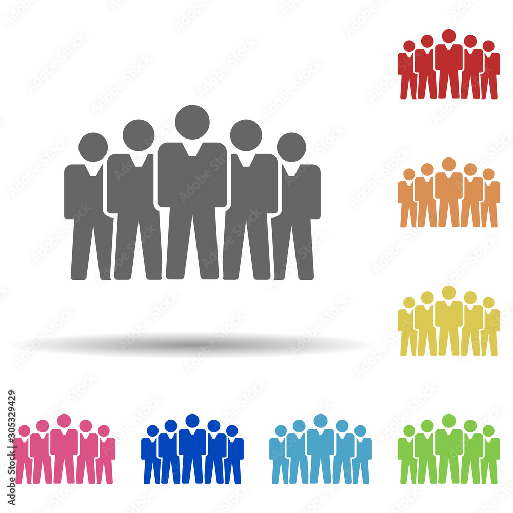 Poster people, delegate in multi color style icon. simple glyph, flat vector of business icons for ui and u