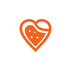 Orange fruit icon logo design template