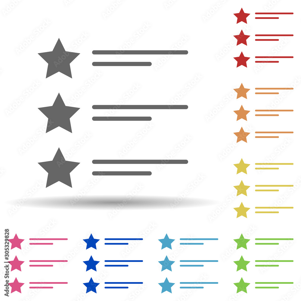 Poster star, features in multi color style icon. simple glyph, flat vector of business icons for ui and ux,
