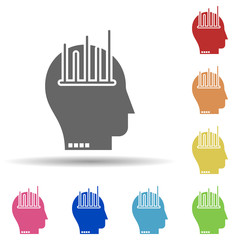 Had, chart, self-expression in multi color style icon. Simple glyph, flat vector of business icons for ui and ux, website or mobile application