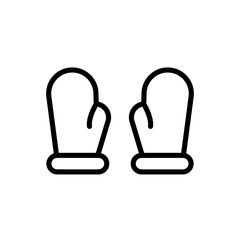 gloves outline icon. vector illustration. Isolated on white background.