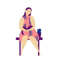 Plant lady and cat lover character