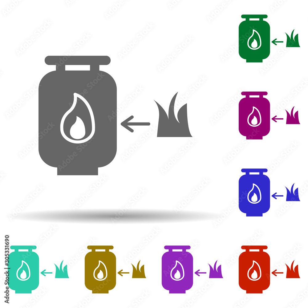 Poster net energy in multi color style icon. simple glyph, flat vector of energy icons for ui and ux, websi
