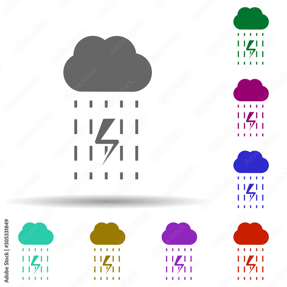 Poster net energy in multi color style icon. simple glyph, flat vector of energy icons for ui and ux, websi