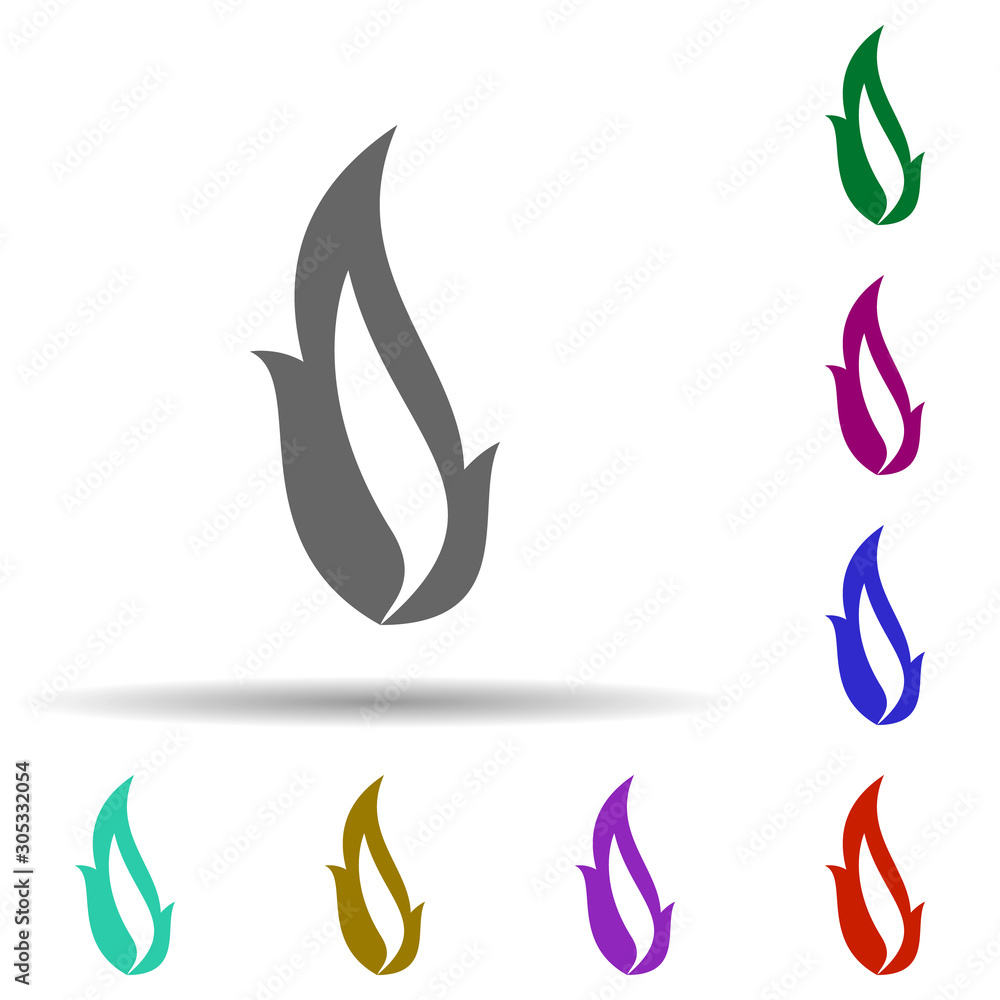 Poster fire, flame in multi color style icon. simple glyph, flat vector of fire icons for ui and ux, websit