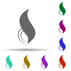 Fire, flame in multi color style icon. Simple glyph, flat vector of fire icons for ui and ux, website or mobile application