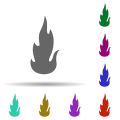 Fire, flame in multi color style icon. Simple glyph, flat vector of fire icons for ui and ux, website or mobile application