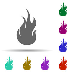 Fire, flame in multi color style icon. Simple glyph, flat vector of fire icons for ui and ux, website or mobile application