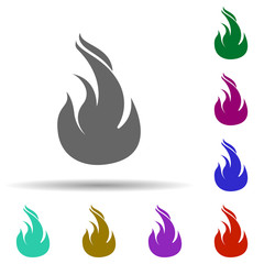 Fire, flame in multi color style icon. Simple glyph, flat vector of fire icons for ui and ux, website or mobile application